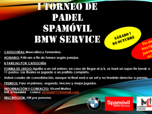 I TORNEO PÁDEL SPAMÓVIL—BMW SERVICE